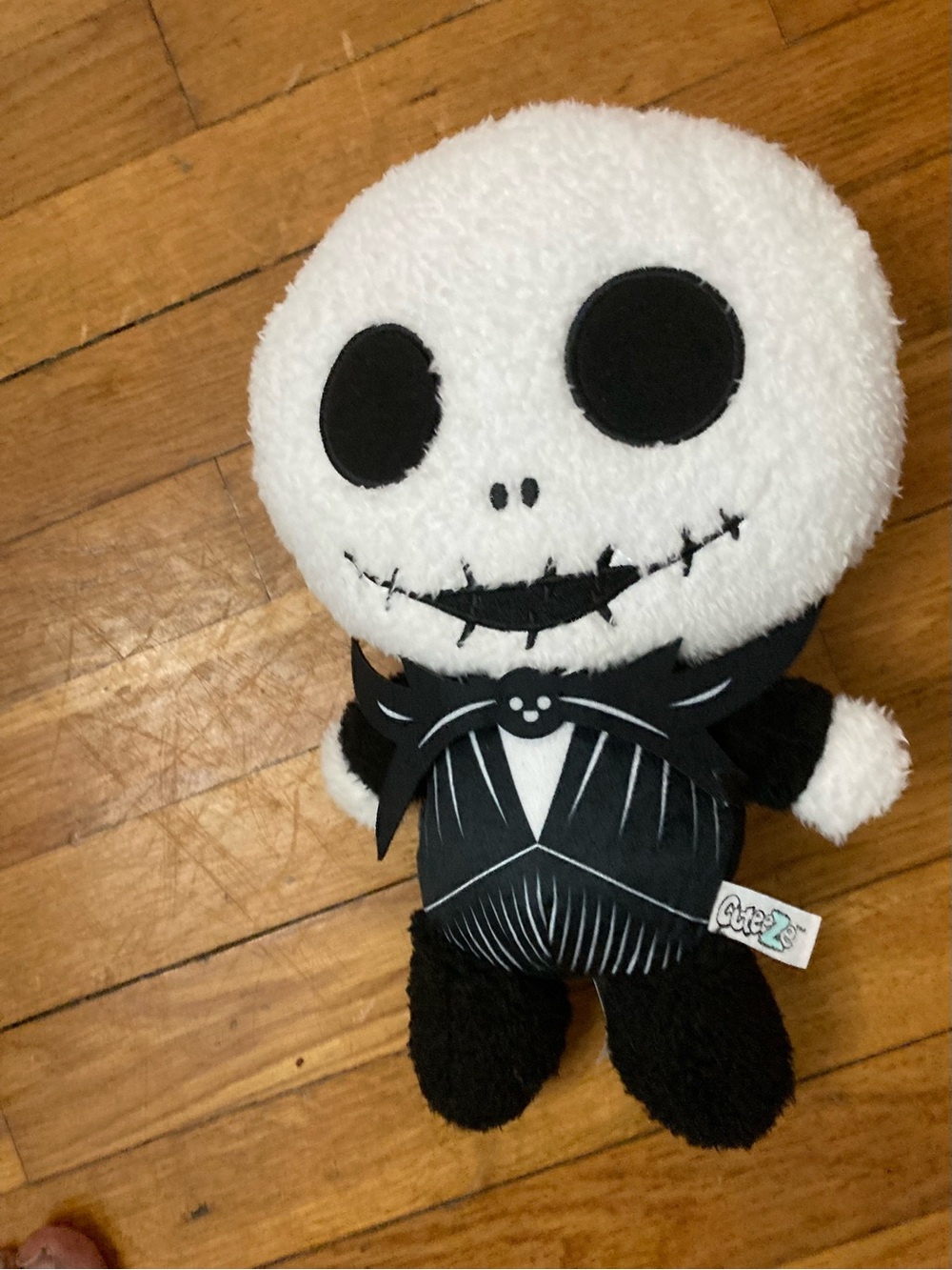 Plush Skeleton Character Stuffed Toy - Black & White